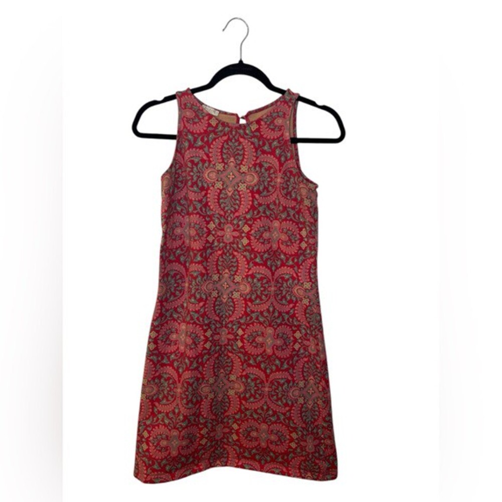 Talbots Pink Printed Sheath Halter Mini Dress
